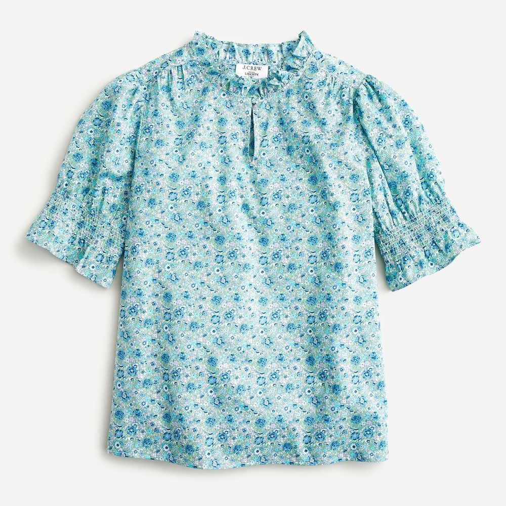 J Crew Liberty Floral Patterned Blouse